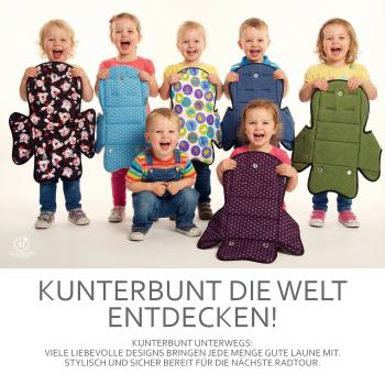 BAMBINIWELT Ersatzbezug, Sitzkissen, Bezug für Fahrradsitz, Modell Römer Jockey (Mod. 5) STERNE